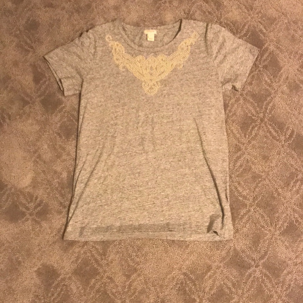 Grey beaded top